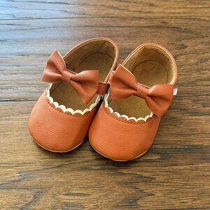 Brown Bow Toddler Baby Mary Jane Dress Shoes
